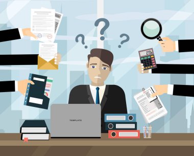 iş web pankartı, basitçe vektör illüstrasyonu