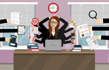 iş web pankartı, basitçe vektör illüstrasyonu