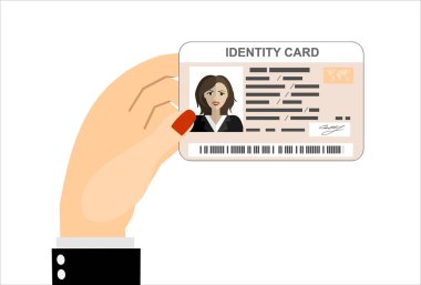 kimlik kartı, vektör illüstrasyon tasarımı