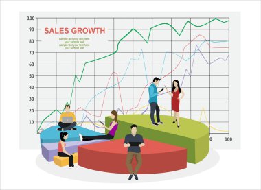 iş web pankartı, basitçe vektör illüstrasyonu  