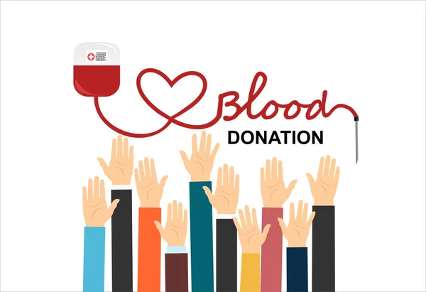 Poster Donación Sangre Simplemente Ilustración Vectorial — Vector de stock
