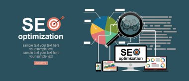 Arama motoru optimizasyon kavramının vektör çizimi