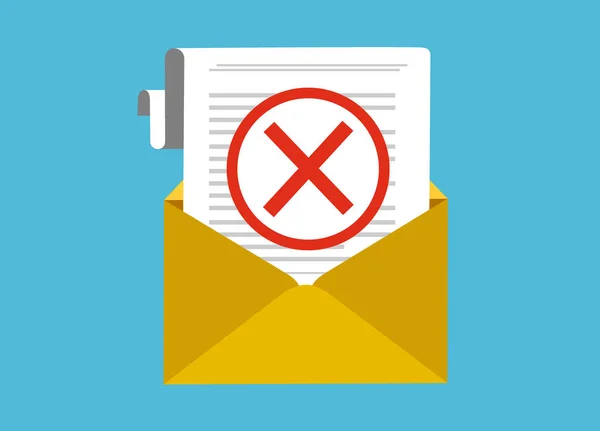 Cancelar Mail Design Conceito Ilustração Vetorial — Vetor de Stock