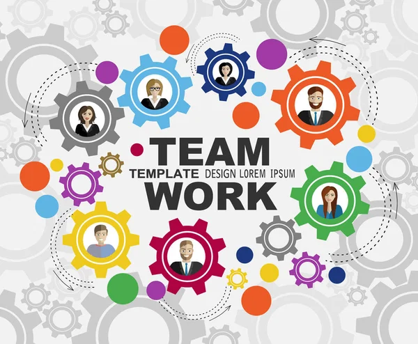 Teamwork Kreatives Banner Vektor Illustration Konzeptdesign — Stockvektor