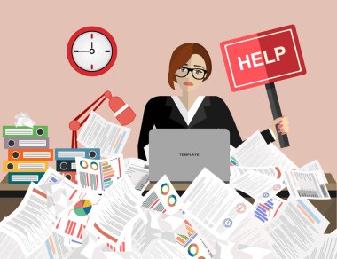 kağıt işi web pankartı, basitçe vektör illüstrasyonu 
