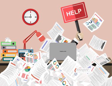 kağıt işi web pankartı, basitçe vektör illüstrasyonu 