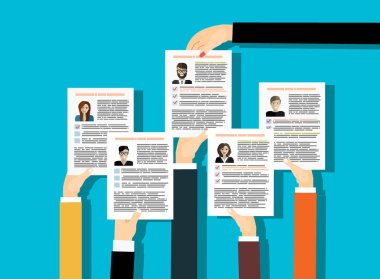 İnsan araştırma web pankartı, basitçe vektör illüstrasyonu    