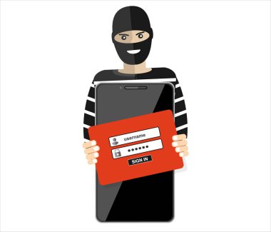 Bilgi güvenliği kavramı, web pankartı, basitçe vektör illüstrasyonu   
