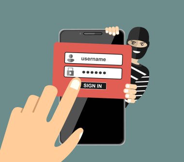 Bilgi güvenliği kavramı, web pankartı, basitçe vektör illüstrasyonu   