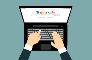 Web pankartını ara, basitçe vektör illüstrasyonuName    