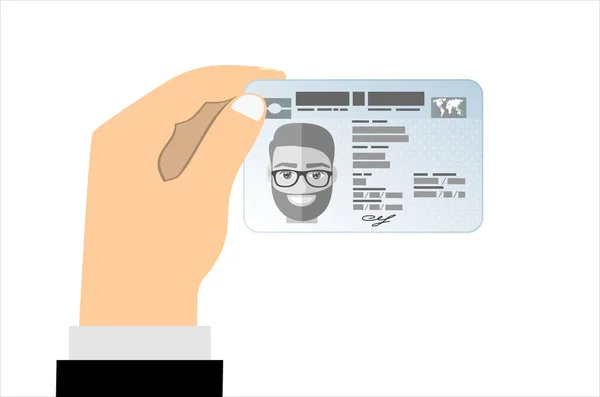 Identity Card Vector Illustration Concept Design — 스톡 벡터