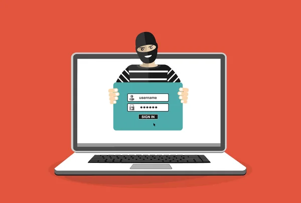 Information Security Concept Web Banner Simply Vector Illustration — 스톡 벡터