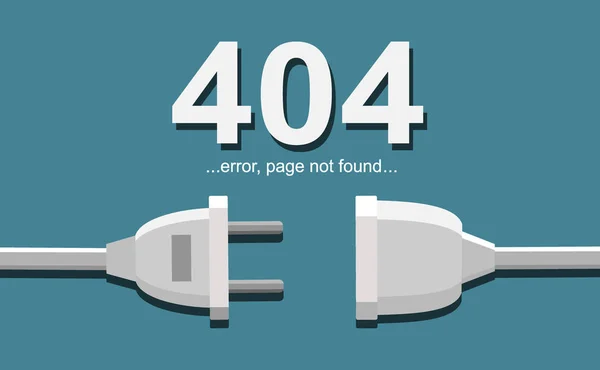 404 Fel Web Banner Helt Enkelt Vektor Illustration — Stock vektor