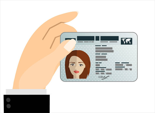 удостоверение личности, дизайн векторной иллюстрации
