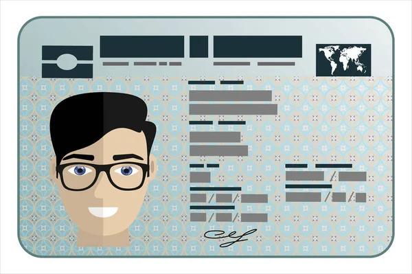 Banner Web Tarjeta Identificación Simplemente Ilustración Vectorial — Archivo Imágenes Vectoriales