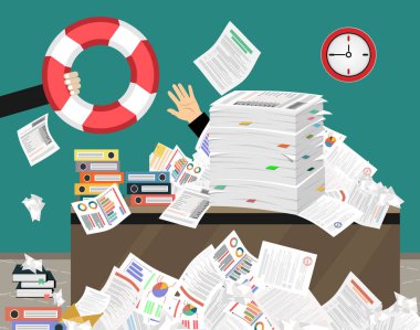 kağıt işi web pankartı, basitçe vektör illüstrasyonu 