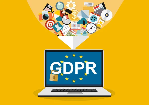 Веб Баннер Gdpr Просто Векторная Иллюстрация — стоковый вектор