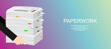 kağıt işi web pankartı, basitçe vektör illüstrasyonu 