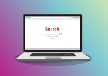 Web pankartını ara, basitçe vektör illüstrasyonuName  