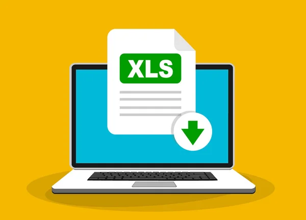 Xls Banner Web Simplesmente Ilustração Vetorial — Vetor de Stock