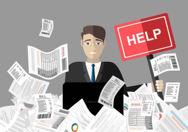 kağıt işi web pankartı, basitçe vektör illüstrasyonu 