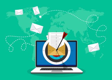 iş web pankartı, basitçe vektör illüstrasyonu  
