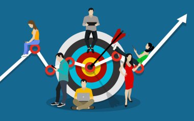 iş web pankartı, basitçe vektör illüstrasyonu  