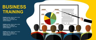 ticari eğitim vektörü illüstrasyonu modern tasarım