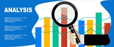 analiz web pankartı, vektör illüstrasyonu modern tasarım