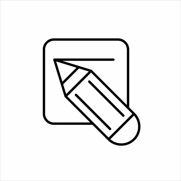 ドキュメントのある無色のアイコン鉛筆ベクトルイラスト現代的なデザイン — ストックベクタ