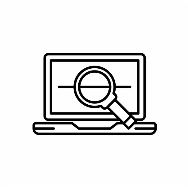 Άχρωμο Εικονίδιο Laptop Διανυσματική Απεικόνιση Μοντέρνο Σχεδιασμό — Διανυσματικό Αρχείο