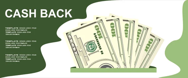 Bannière Cash Back Illustration Vectorielle Simple — Image vectorielle