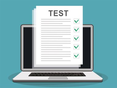 İnternet testi, basit vektör illüstrasyonu 