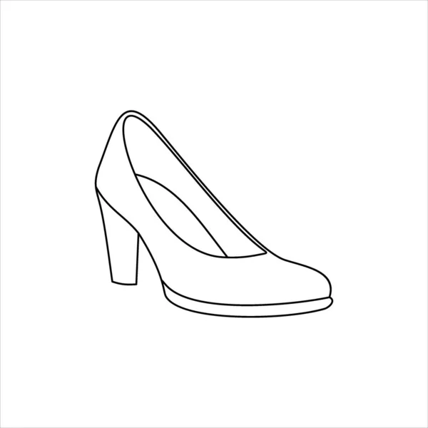 Sapato Feminino Simplesmente Ilustração Vetorial —  Vetores de Stock