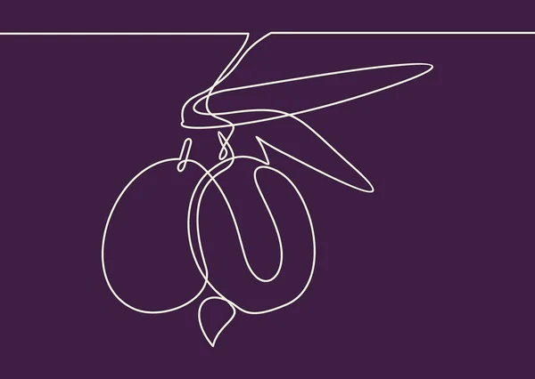 มะกอกไอคอนแถว การวาดเส อเน เวกเตอร — ภาพเวกเตอร์สต็อก