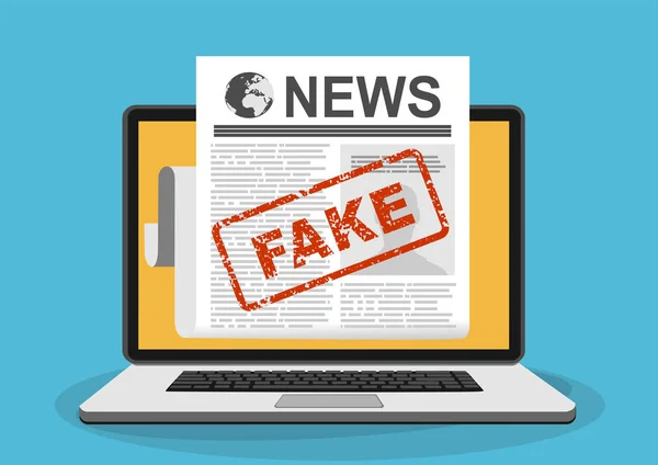 Fake News Oder Faktum Vektor Illustrationskonzept — Stockvektor