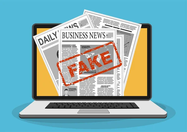 Fake News Fact Vector Illustration Concept — Stock Vector