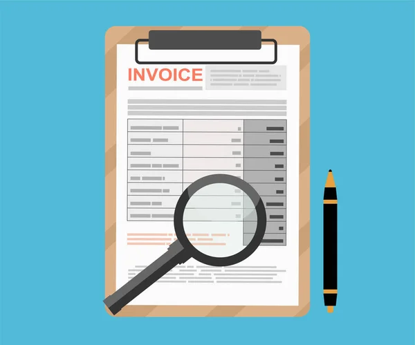 Invoice Document Simply Vector Illustration — 스톡 벡터