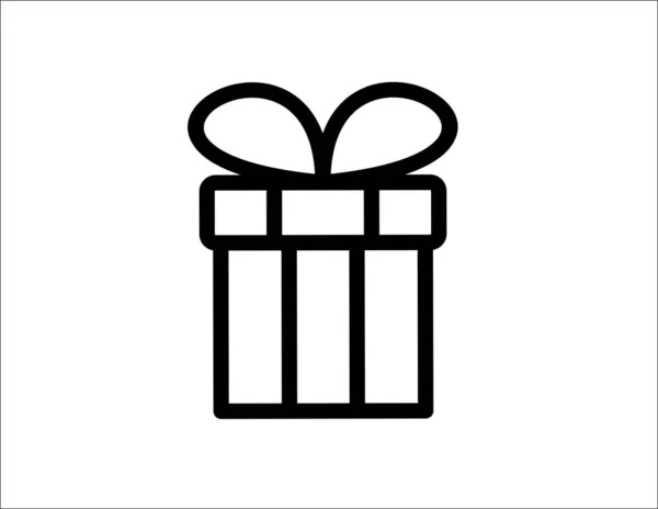 Geschenk Box Symbol Einfach Vektorillustration — Stockvektor