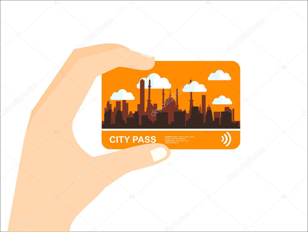 concept design of city card, vector illustration