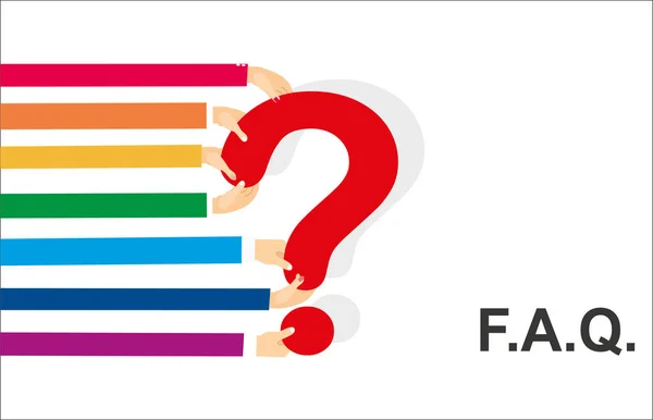 Faq Web Banner Vektor Illustration Design — Stockvektor