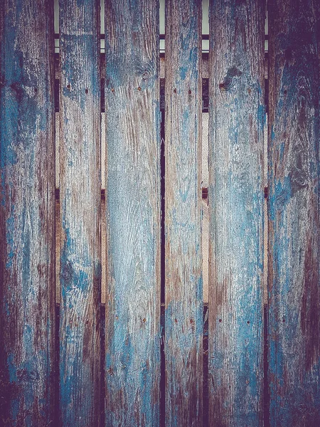 Old shabby blue wooden planks background. — Stock Photo, Image