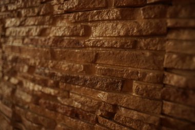 background masonry decorative stone for the fireplace closeup.