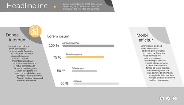 Conjunto de ilustrações vetoriais infográficos. Modelo para brochura, negócios, web design — Vetor de Stock