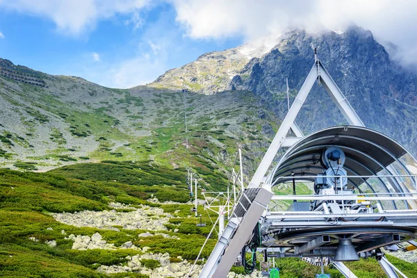 Slovacchia Alti Tatra Cabina Ascensore Verso Montagna — Foto Stock