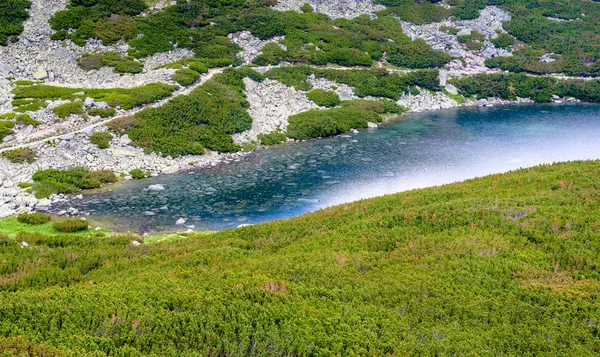 Lago Montagna Nelle Montagne Tatra Wakie Montagne Una Giornata Sole — Foto Stock