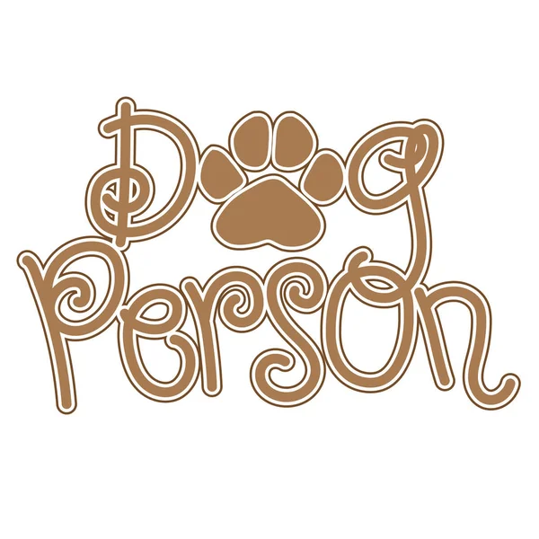 Dog Person with a Paw — Stock Vector