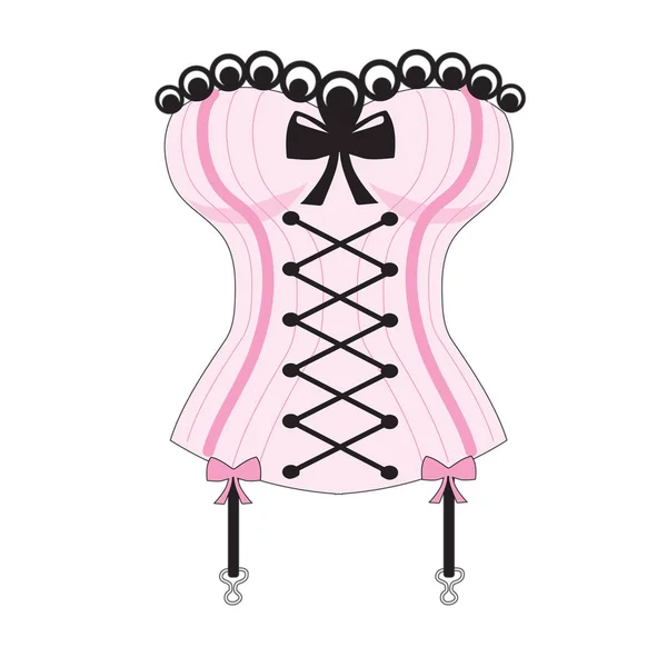 Il corsetto rosa — Vettoriale Stock
