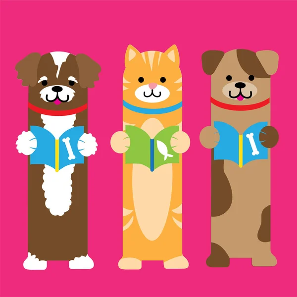 Marcadores de gatos y perros — Vector de stock