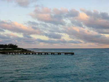 Montego Bay Jamaika stok fotoğraf gün batımında